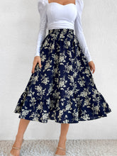Load image into Gallery viewer, Printed Ruffle Hem Midi Skirt