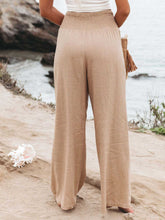 Load image into Gallery viewer, Full Size Smocked Waist Wide Leg Pants