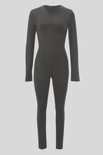 Load image into Gallery viewer, Zip Up Long Sleeve Jumpsuit