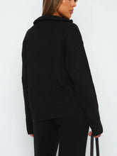 Load image into Gallery viewer, Quarter Zip Long Sleeve Top and Pants Set