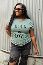 Load image into Gallery viewer, Simply Love Full Size ROCK & LOVE Short Sleeve T-Shirt