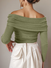Load image into Gallery viewer, Off-Shoulder Long Sleeve Sweater