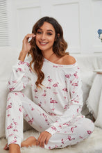 Load image into Gallery viewer, Flamingo Long Sleeve Top and Pants Lounge Set