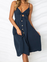 Load image into Gallery viewer, Cutout Smocked Sweetheart Neck Cami Dress