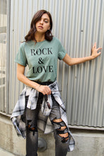 Load image into Gallery viewer, Simply Love Full Size ROCK & LOVE Short Sleeve T-Shirt