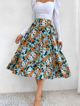 Load image into Gallery viewer, Printed Ruffle Hem Midi Skirt