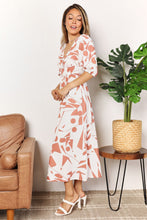 Load image into Gallery viewer, Printed Surplice Balloon Sleeve Dress