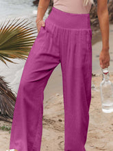 Load image into Gallery viewer, Full Size Smocked Waist Wide Leg Pants