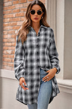 Load image into Gallery viewer, Plaid Tie Front Mini Shirt Dress