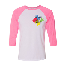 Load image into Gallery viewer, All Kinds of Minds Unisex Raglan Tee