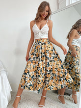 Load image into Gallery viewer, Printed Ruffle Hem Midi Skirt