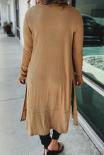 Load image into Gallery viewer, Button Up High-Low Long Sleeve Slit Cardigan