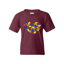 Load image into Gallery viewer, Autism Heart Youth T-Shirt