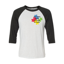 Load image into Gallery viewer, All Kinds of Minds Unisex Raglan Tee