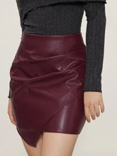 Load image into Gallery viewer, Ruched Mini Skirt with Zipper