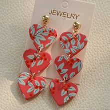 Load image into Gallery viewer, Acrylic Heart Stainless Steel Dangle Earrings