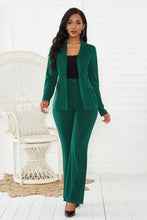 Load image into Gallery viewer, Lapel Collar Long Sleeve Blazer and Pants Set
