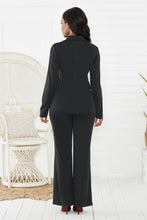 Load image into Gallery viewer, Lapel Collar Long Sleeve Blazer and Pants Set