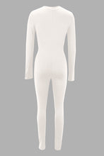 Load image into Gallery viewer, Zip Up Long Sleeve Jumpsuit