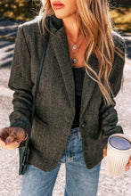 Load image into Gallery viewer, Pocketed Buttoned Long Sleeve Blazer