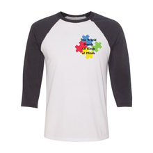 Load image into Gallery viewer, All Kinds of Minds Unisex Raglan Tee