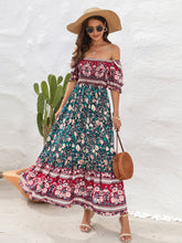 Load image into Gallery viewer, Floral Flounce Sleeve Midi Dress