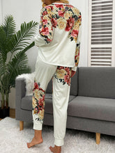 Load image into Gallery viewer, Printed Round Neck Top and Pants Lounge Set