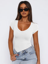Load image into Gallery viewer, Scoop Neck Cap Sleeve T-Shirt