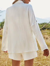 Load image into Gallery viewer, Texture Button Up Shirt and Shorts Set