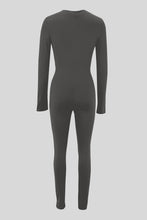 Load image into Gallery viewer, Zip Up Long Sleeve Jumpsuit