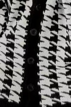 Load image into Gallery viewer, Houndstooth Button Up Long Sleeve Cardigan