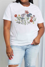 Load image into Gallery viewer, Simply Love Simply Love Full Size Flower Graphic Cotton Tee