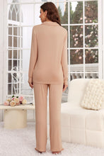 Load image into Gallery viewer, Button Up Long Sleeve Top and Pants Lounge Set