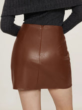 Load image into Gallery viewer, Ruched Mini Skirt with Zipper