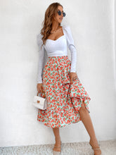 Load image into Gallery viewer, Printed Ruffle Hem Midi Skirt