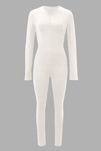 Load image into Gallery viewer, Zip Up Long Sleeve Jumpsuit