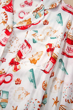 Load image into Gallery viewer, Printed Collared Neck Top and Pants Lounge Set