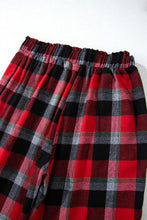 Load image into Gallery viewer, Plaid Long Sleeve Top and Pants Lounge Set