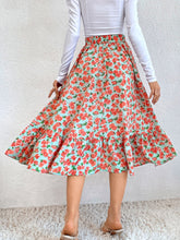Load image into Gallery viewer, Printed Ruffle Hem Midi Skirt