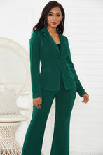 Load image into Gallery viewer, Lapel Collar Long Sleeve Blazer and Pants Set