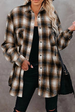 Load image into Gallery viewer, Full Size Plaid Collared Neck Long Sleeve Shirt
