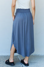 Load image into Gallery viewer, Doublju Comfort Princess Full Size High Waist Scoop Hem Maxi Skirt in Charcoal