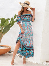 Load image into Gallery viewer, Floral Flounce Sleeve Midi Dress