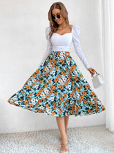 Load image into Gallery viewer, Printed Ruffle Hem Midi Skirt