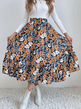 Load image into Gallery viewer, Printed Ruffle Hem Midi Skirt