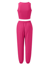 Load image into Gallery viewer, Wide Strap Top and Drawstring Joggers Set