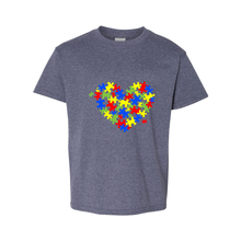 Load image into Gallery viewer, Autism Heart Youth T-Shirt
