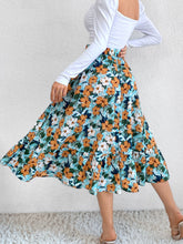 Load image into Gallery viewer, Printed Ruffle Hem Midi Skirt