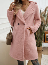 Load image into Gallery viewer, Devine Pocketed Long Sleeve Hooded Teddy Coat