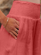 Load image into Gallery viewer, Full Size Smocked Waist Wide Leg Pants